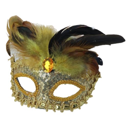 LEIDJGUN Venezianer Maske Halbe Gesichtsmaske Halloween Maske Masquerade Maske Party Maske Mardi Gras Maske Federmaske Für Karnevale von LEIDJGUN