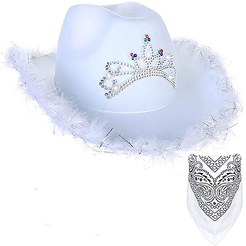 LEJIAJU Brille, Bandana, Bandana, Party-Requisiten, Cowgirl, Cosplay, für Frauen, Party, Brautparty von LEJIAJU