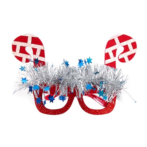 LEJIAJU Glitzernde Weihnachtsbrille Urlaub Party Brille Weihnachten Brillenrahmen für Erwachsene Kinder Weihnachten Maskerade von LEJIAJU