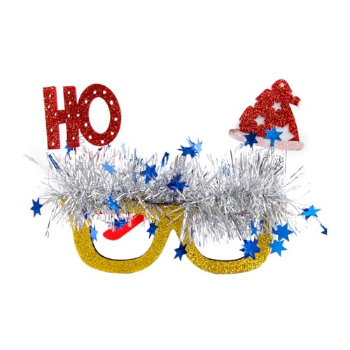 LEJIAJU Glitzernde Weihnachtsbrille Urlaub Party Brille Weihnachten Brillenrahmen für Erwachsene Kinder Weihnachten Maskerade von LEJIAJU