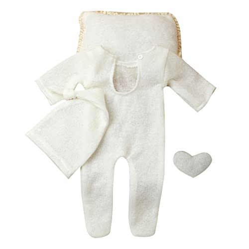 LEJIAJU Neugeborenen Requisiten Baby Footed Strampler Overalls Kleidung Infant Fotostudio Posiert 4PCS von LEJIAJU