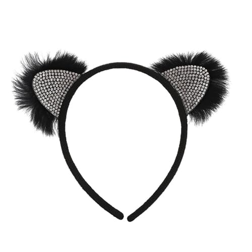 LEJIAJU Strass-Katzenohr-Form-Stirnband für Kinder, Weihnachten, Strass, Haarreif, Karneval, Party, Haarband für Kinder, Cosplay von LEJIAJU