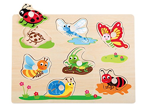 LELIN TOYS 30528 Puzzle Knöpfe, – Insekt, Multi Color von LELIN TOYS