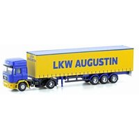 LEMKE COLLECTION LC4069 1:160 Minis MAN F90 Gardinenplanen-Sattelzug LKW Augustin (AT) von LEMKE COLLECTION