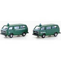 LEMKE COLLECTION LC4353 Minis 1:160 VW T3 2er Set Bus BGS + Bahnpolizei von LEMKE COLLECTION