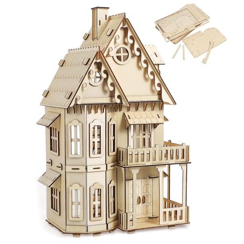 CUTEROOM Fantasy Villa – 3D-Puzzle aus Holz, Bausatz für Schlafzimmer und Möbel, niedlich von CUTEROOM