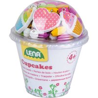 LENA® 32002 Holzperlen Cupcake, pink von LENA®