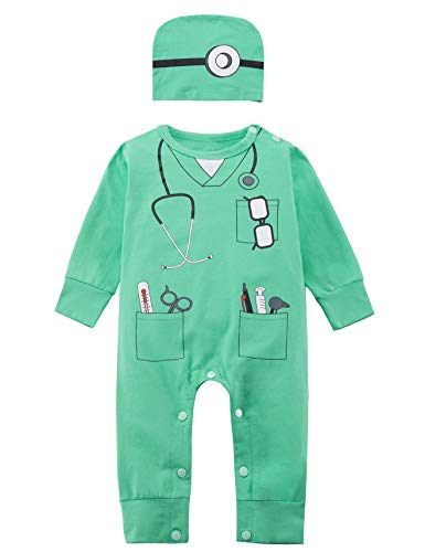 Baby Jungen Doctor Gefangener Wissenschaftler Kostüm Bodysuit, Doctor01, 12-18 Monate von LENSOUS