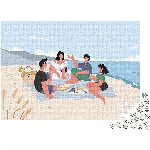 Beach Day Puzzles Für Erwachsene Lernspielzeug Für Erwachsene Jigsaws Für Erwachsene Herausfordernde Familienspiele Als Weihnachtsgeburtstagsgeschenke 300pcs (40x28cm) von LENTLY