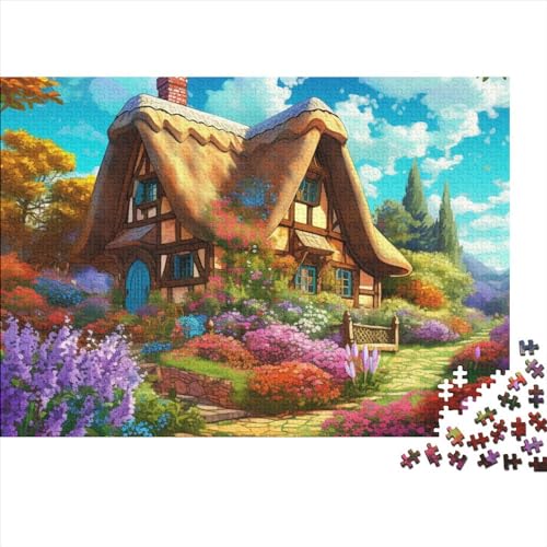 Bergdorf-Hütte Jigsaw Brain Teaser PuzzlePuzzles Für Erwachsene Schwierige Und Herausfordernde Familienspiele Als Geburtstagsgeschenke Zu Weihnachten 1000pcs (75x50cm) von LENTLY