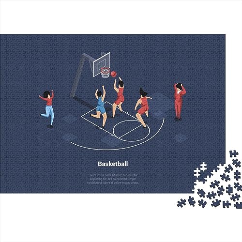 Isometric Basketball Fotopuzzle Personalisiert Lernspielzeug Für Weihnachten Geburtstagsgeschenke Personalisiertes Foto Stressabbau-Puzzle Familie Herausfordernde Spiele 1000pcs (75x50cm) von LENTLY