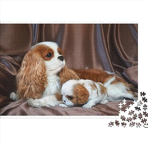 Spaniel Puzzles Für Erwachsene Lernspielzeug Für Erwachsene Jigsaws Für Erwachsene Herausfordernde Familienspiele Als Weihnachtsgeburtstagsgeschenke 300pcs (40x28cm) von LENTLY