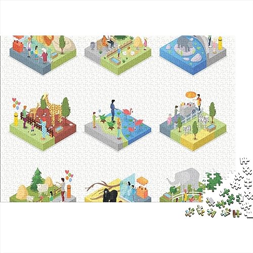 Spielplatz Jigsaw Brain Teaser Puzzle Für Erwachsene Jigsaw Puzzles Stress Relieving Puzzle EduKatzeional Family Challenging Games Als Weihnachtsgeburtstagsgeschenke 500pcs (52x38cm) von LENTLY