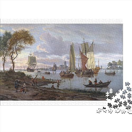 World Famous Paintings Jigsaw Puzzles Für Erwachsene Puzzle EduKatzeional Family Challenging Games Home Decoration Puzzle Learning EduKatzeional Toys As Weihnachten Birthday Gifts 300pcs (40x28cm) von LENTLY
