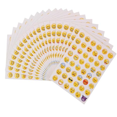LEOEASIY 36 PCS Emoji Sticker,Smiley Aufkleber,Sticker Smiley,Aufkleber Smiley Klein,Smiley Sticker Klein,Stempel Smiley,Lustige Sticker,Meme Sticker,für Handy,Laptop,Sammelalbum,Notebook Dekoration von LEOEASIY