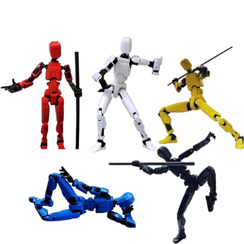 T13 Action Figur T13 Action Figure Titan 13 Action Figure 3D Printed Action Figure Actionfiguren mit Mehreren Gelenken T13 Action Figure Spielzeug Desktop-Dekorationen 5 Stück Fünf Farben von LEOEASIY