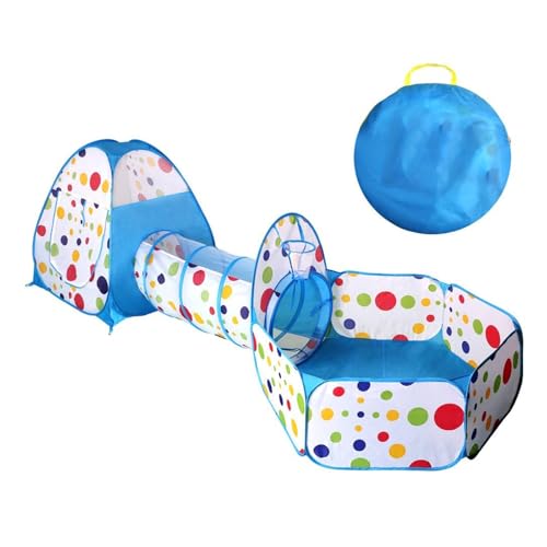 3 In 1 Pop Up Kinder, Spielzelt Mit Tunnel Ozean Ball Pit Pool Mit Korb Hoop Für Kleinkinder Jungen Mädchen Zum Spielen Und Krabbeln Indoor&Outdoor Als Geburtstagsgeschenk von LEONFFS