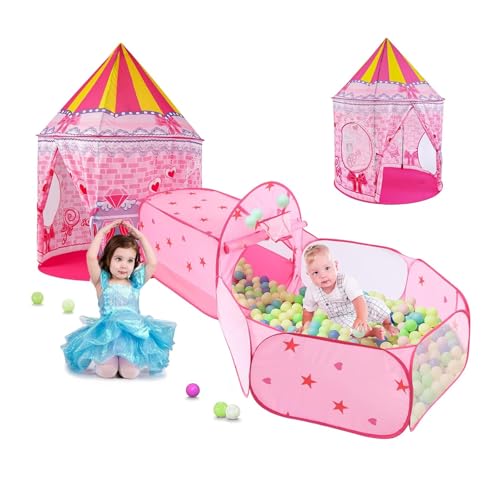 Kinder Spielzelt,Kinder Tunnel Für Baby,Kinder Pop Up Indoor/Outdoor Spielhaus Spielzeug Für Jungen Und Mädchen,Beste Geburtstagsgeschenke von LEONFFS