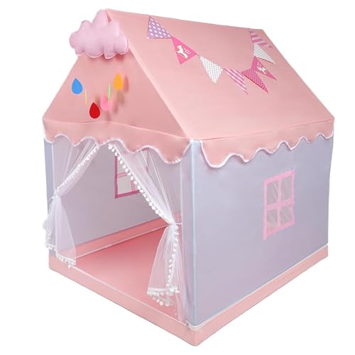 Kinder Spielzelt Prinzessin Schloss Für Mädchen, Großes Kinderspielhaus Indoor Outdoor, Geburtstagsgeschenk Für Kleinkinder Kinder von LEONFFS