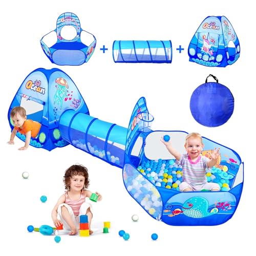 Kinderspielzelt Mit Kinderbällebad Und Krabbeldecke, Pop-Up Spielhaus Für Drinnen Und Draußen, Geburtstagsgeschenk von LEONFFS