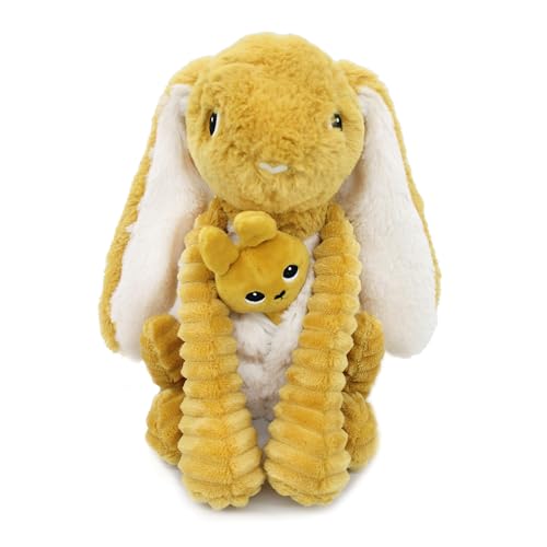 LES DÉGLINGOS Les Ptipotos by Plüschtier für Maman Bebe – sehr weich – Geschenk zur Geburt – Toudou Kaninchen Mama & Baby Senf, 24 cm LES DÉGLINGOS Les Ptipotos by Plüschtier für Maman Bebe – sehr weich – Geschenk zur Geburt – Toudou Kaninchen Mama & Baby Senf, 24 cm von LES DÉGLINGOS