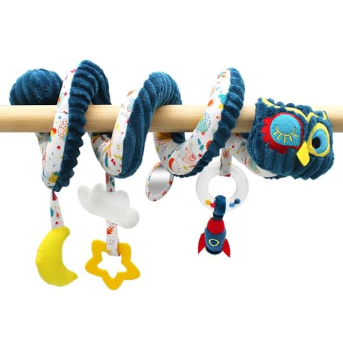 Les Déglingos 36235 Baby Krabbelspielzeug mit Sound und Touch Aktivit Ten, blau, 40 cm déployé von LES DÉGLINGOS