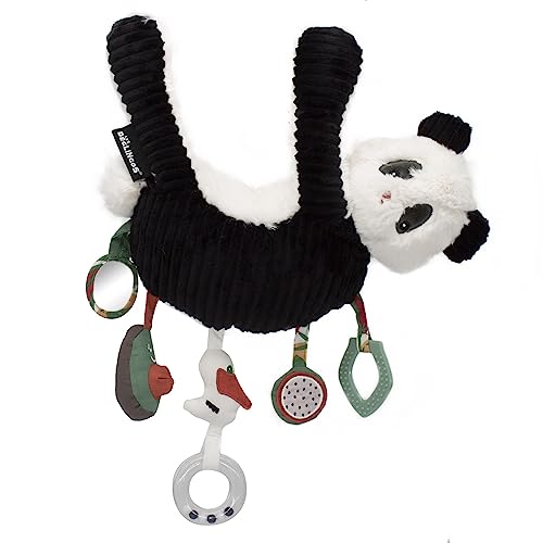 Les Déglingos 36328 Panda Aktivitätsplüschtier, Schwarz, S von LES DÉGLINGOS