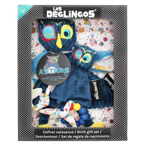 Les Déglingos 36735G Geschenkset zur Geburt, blau von LES DÉGLINGOS