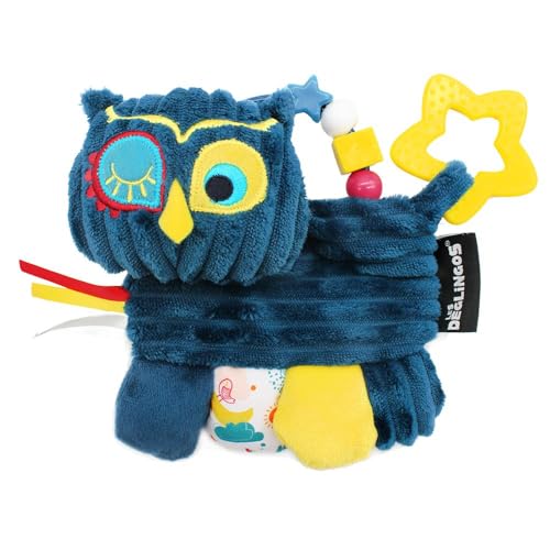 Les Deglingos – Aktivitätsrassel Astros die Eule – Blau – Spielzeug für Babys mit Beißring – Geschenkidee – ab Geburt – 17 cm Les Deglingos – Aktivitätsrassel Astros die Eule – Blau – Spielzeug für Babys mit Beißring – Geschenkidee – ab Geburt – 17 cm von LES DÉGLINGOS