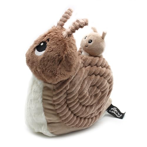 Les Déglingos - PTITPOTOS Speedou die Schnecke Maman Bébé – Plüschtier sehr weich Geburt – Beige – 22 cm von LES DÉGLINGOS