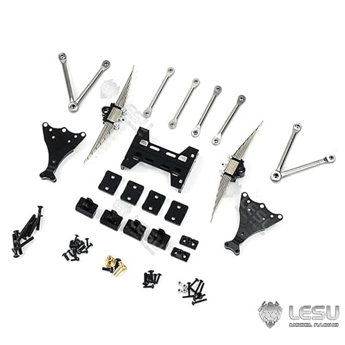 LESU Metall Hinterachse Doppelaufhängung für 1/14 RC LKW Anhänger DIY Modellauto von LESU