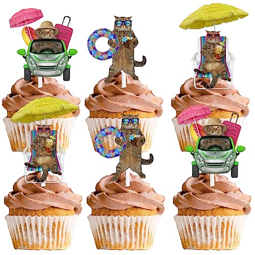 S-Cp-0905Ice Cream Fruit Dessert Cupcake Topper Bunt Glitter Happy Birthday Sensory Pop Game Thema Dekor Supplies Babyparty Jungen Mädchen Geburtstag Party Dekorationen von LETLIMIT