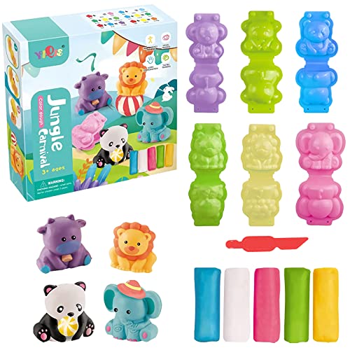 LETTERASHQP 12 Stück Knete Zubehör Set Plastilin Werkzeuge ab 2 3 4 Jahre Kinder Knete Zubehör Tiere Knete Zubehör Werkzeuge DIY knetwerkzeug Tiere Kinderspielzeug Knete Zubehör Kinder Jungen Mädchen von LETTERASHQP