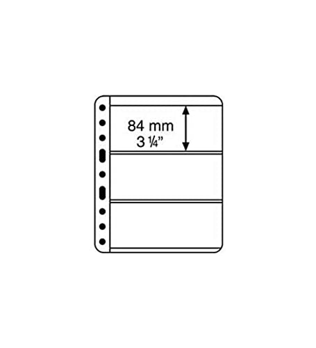 Leuchtturm Kunststoffhüllen Vario 3C, 3er-Einteilung, klare Folie von LIGHTHOUSE