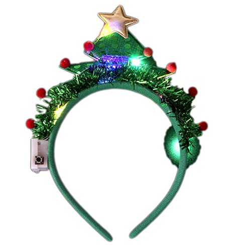 LEYILE 3D Weihnachtsbaum Haarband Urlaub Kopfschmuck Cosplay Kostüm Weihnachten Party Requisiten Neujahr Festlich Stirnband von LEYILE