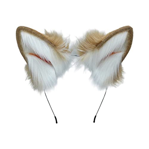 LEYILE Cartoon Stirnband Wolf Ohren geformt Haarreifen Plüsch Party Kopfschmuck Haarband Party Cosplay Kostüm Requisiten Unisex von LEYILE