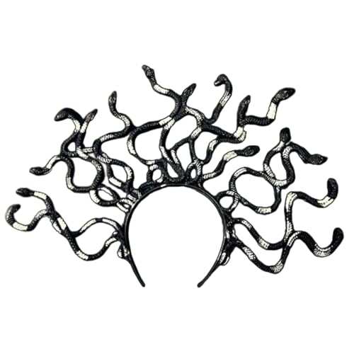 LEYILE Halloween-Stirnband, tragbares Schlangenhaarband, Cosplay-Kostüm, Neuheit, MedusaSchlangen-Haarband für Erwachsene, Maskerade-Kopfbedeckung von LEYILE