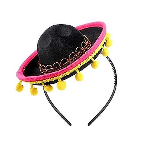 LEYILE Muertos Hut-Stirnband, Mexikaner, Festival, Kostüm, Haarband, einfach zu tragen, Karneval, Kopfschmuck für Erwachsene und Kinder von LEYILE