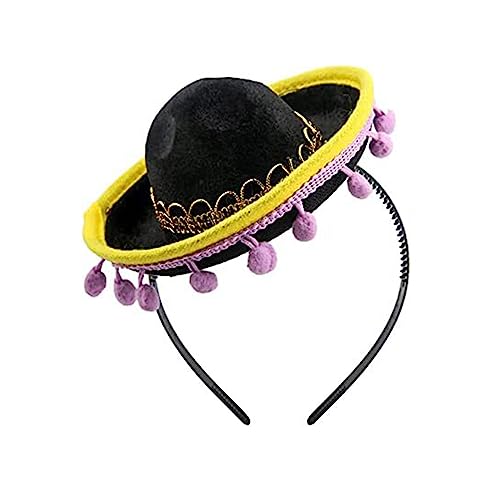 LEYILE Muertos Hut-Stirnband, Mexikaner, Festival, Kostüm, Haarband, einfach zu tragen, Karneval, Kopfschmuck für Erwachsene und Kinder von LEYILE
