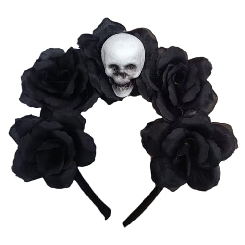LEYILE Trendiges Halloween-Haarband mit Totenkopf-Motiv, modisches Haar-Accessoire für Damen, Halloween-Dekorationen von LEYILE
