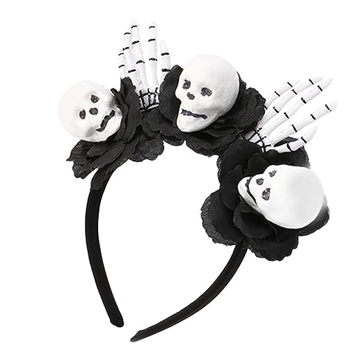 LEYILE Trendiges Halloween-Haarband mit Totenkopf-Motiv, modisches Haar-Accessoire für Damen, Halloween-Dekorationen von LEYILE