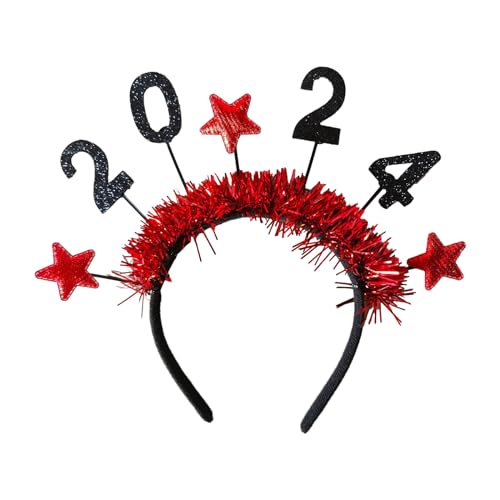 LEYILE Weihnachts-Kopfbedeckung, Stirnband, Foto-Requisiten, Party, Cosplay, Kostüme, bunte Tanzparty, 2024, Stirnband, Neujahrsparty von LEYILE