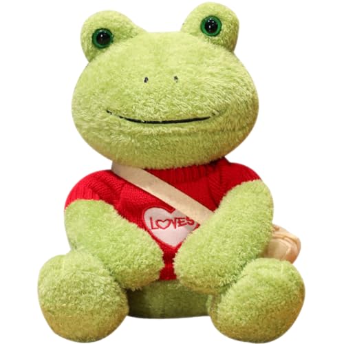 LEZYHIU Frosch Plüsch, Frosch Plüschtiere, Frosch Puppe Plüsch Love Frog Tier Plüschfigur Stofftier aus Weichem Angenehmen Material Kuscheltier Ausgestopftes für Kinder Kuscheltier 25 cm von LEZYHIU