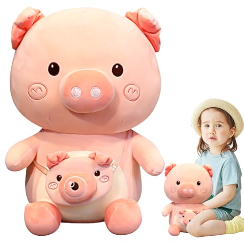 LEZYHIU Schwein Plüsch, Schwein Plüschtiere, Puppe Plüsch Rosa Schwein Molliges Tier Plüschfigur Stofftier aus Weichem Angenehmen Material Kuscheltier Ausgestopftes für Kinder Kuscheltier 35 cm von LEZYHIU