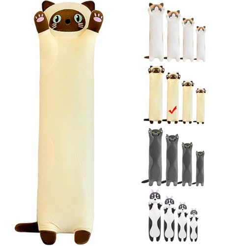 LEcylankEr Katze Kuscheltier 90cm Weiche Katze Plüsch Plüschtier Kissen Katze Stofftier Kuscheltiere für Kinder Freundin Kissen Spielzeug Geschenke für Geburtstag Weihnachten Valentinstag (Gelb, 90cm) LEcylankEr Katze Kuscheltier 90cm Weiche Katze Plüsch Plüschtier Kissen Katze Stofftier Kuscheltiere für Kinder Freundin Kissen Spielzeug Geschenke für Geburtstag Weihnachten Valentinstag (Gelb, 90cm) von LEcylankEr