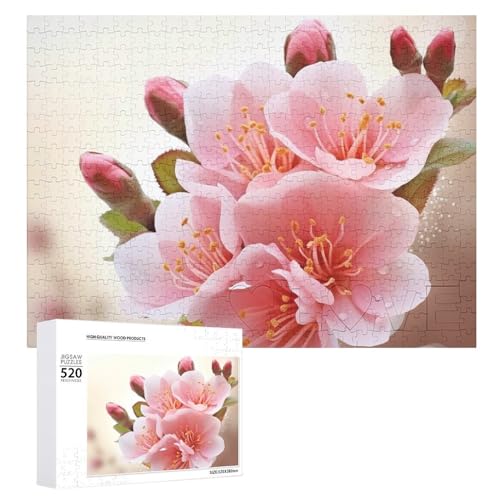 Blossom Puzzle für Erwachsene, 520 Teile, einzigartiges Holzpuzzle, Geschenk, herausforderndes Puzzle für Familienspielabende, 38,1 x 50,8 cm von LFDSPYJE