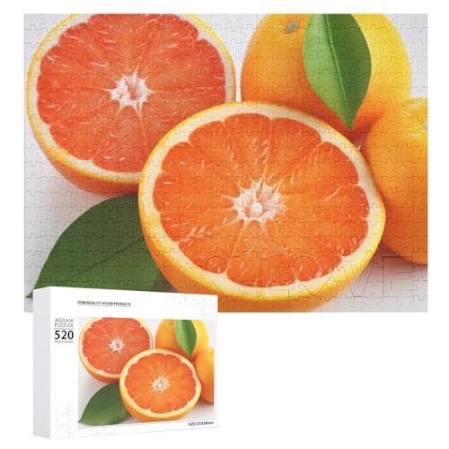 Citrus Fruit Puzzle für Erwachsene, 520 Teile, einzigartiges Holzpuzzle, Geschenk, herausforderndes Puzzle für Familienspielabende, 38,1 x 50,8 cm von LFDSPYJE