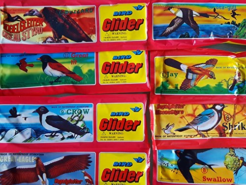 6x Styroporvögel Vogel 20cm Flugzeug Spielzeug Geburtstag Mitgebsel von LG