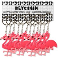 Großpack Flamingo Schlüsselanhänger, 12 Stk, 6,5cm von LG-Imports