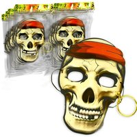 Großpack Piratenmasken für Kinder, 48&nbsp;Pappmasken mit Ohrring & Gummi von LG-Imports